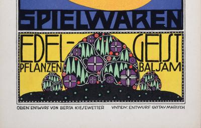 Berta KIESEWETTER & Gustav MARISCH - Spielwaren, c. 1910 - Original small lithograph poster 2