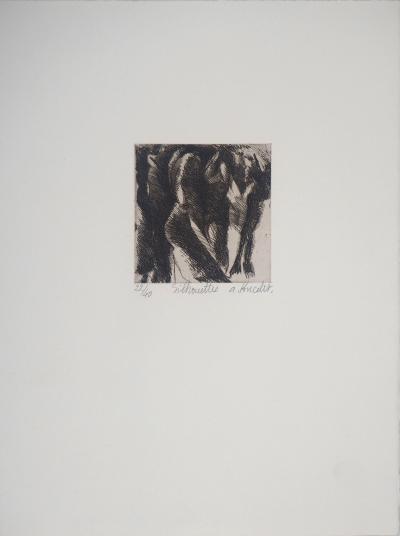 Poncelet - Silhouettes - Gravure originale signée 2