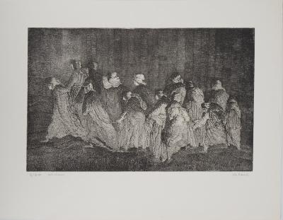 Hélène CSECH : Pèlerinage - Gravure originale signée 2