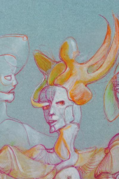 Léonor FINI : Jeu à trois, 1980, Lithographie signée 2