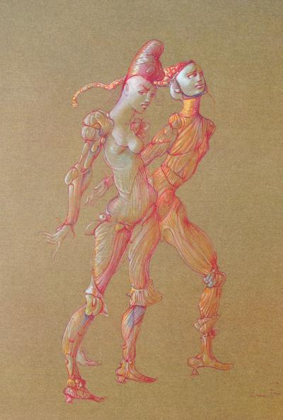 Léonor FINI : Roméo et Juliette surréalistes, 1980, Lithographie signée 2