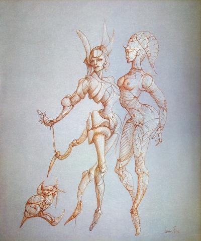 Léonor FINI - Couple surréaliste, 1980 - Lithographie 2