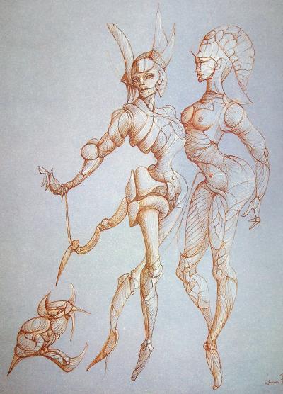 Léonor FINI - Couple surréaliste, 1980 - Lithographie 2