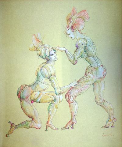 Léonor FINI - La demande en mariage, 1980 - Lithographie signée 2