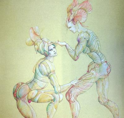 Léonor FINI - La demande en mariage, 1980 - Lithographie signée 2