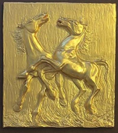 Camillo FAIT - Horses - bas-relief 2