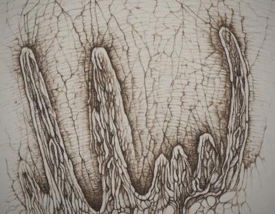 Cecile REIMS: Solitary tree - Original signed etching 2