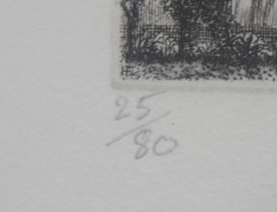 François HOUTIN : Des animaux et des hommes , 1981 - Gravure originale signée 2