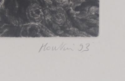 François HOUTIN - La terrasse de Marjolaine, 2002  - Gravure originale signée 2