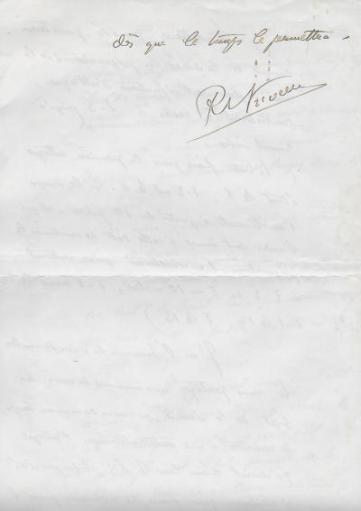 Général Robert NIVELLE – Lettre autographe signée – Première guerre mondiale 2