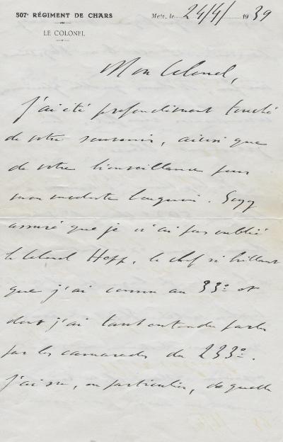 Charles de GAULLE – Lettre autographe signée – Première guerre mondiale 2