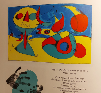 Joan MIRO  Lithographie DLM circa  Lithographie originale en couleurs insérée dans l ouvrage DLM 2