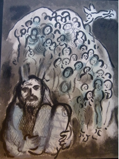 Marc Chagall  Lithographie  Moïse : le message biblique non signée imprimée Mourlot 2