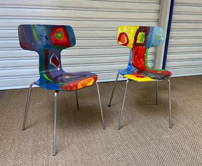 Paire de chaises T 3130 dit aussi Grand Prix - Arne Jacobsen x Rolf Gjedsted - 1968 2