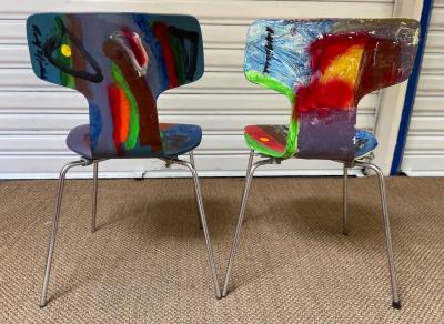 Paire de chaises T 3130 dit aussi Grand Prix - Arne Jacobsen x Rolf Gjedsted - 1968 2