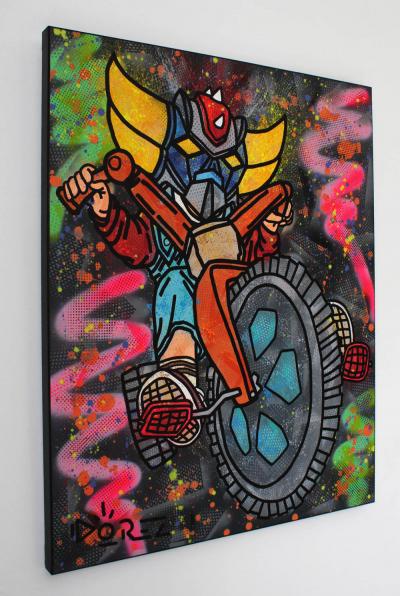 Romain DOREZ - Goldorak, 2017 - Acrylique et aérosol sur toile 2