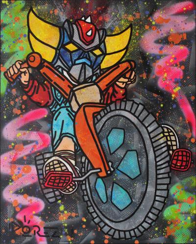 Romain DOREZ - Goldorak, 2017 - Acrylique et aérosol sur toile 2