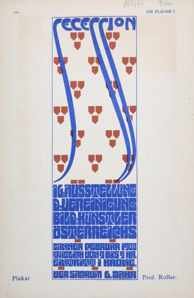 Koloman MOSER - Die Fläche, c. 1902 - Original small lithograph poster 2