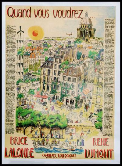 Anonyme - Brice LALONDE René DUMONT, circa 1970, affiche originale 2