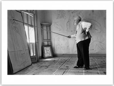 Robert CAPA  - Henri Matisse dans son atelier, 1949  Affiche