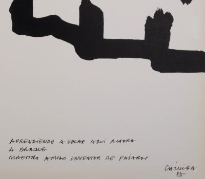 Eduardo CHILLIDA - Hommage à Georges Braque, 1964  Lithograph on wove paper on one double page. 2