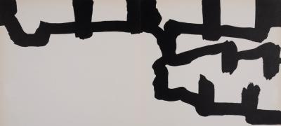 Eduardo CHILLIDA - Hommage à Georges Braque, 1964  Lithograph on wove paper on one double page. 2
