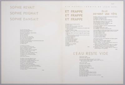 Jean ARP - Composition, 1950 - Gravure originale sur bois en couleurs sur papier vélin sur une double page. 2