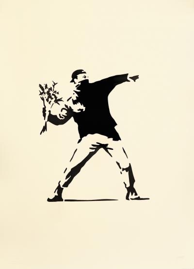 Banksy (Dans le goût de) - Rage, The Flower Thrower, 2022 - Pochoir 2