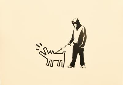 Banksy (dans le goût de) - Keith Haring Dog, 2022 - Peinture 2
