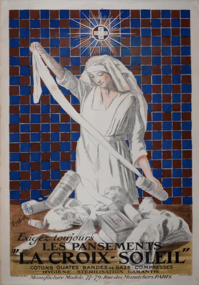 Leonetto CAPPIELLO - Exigez les pansements La Croix-Soleil, 1919 - Large lithograph poster 2