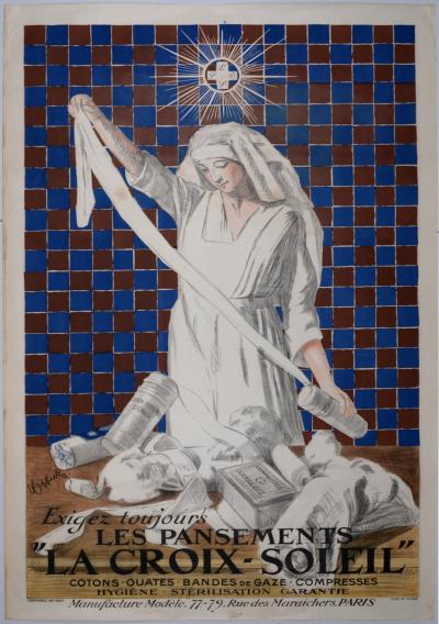 Leonetto CAPPIELLO - Exigez les pansements La Croix-Soleil, 1919 - Large lithograph poster 2