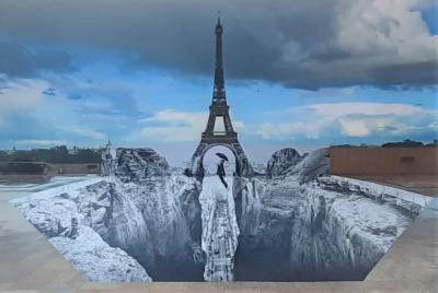 JR Trompe l'oeil, Les Falaises du Trocadéro, Paris, France, 2021 (18 Mai 2021, 19h58) 2021 2