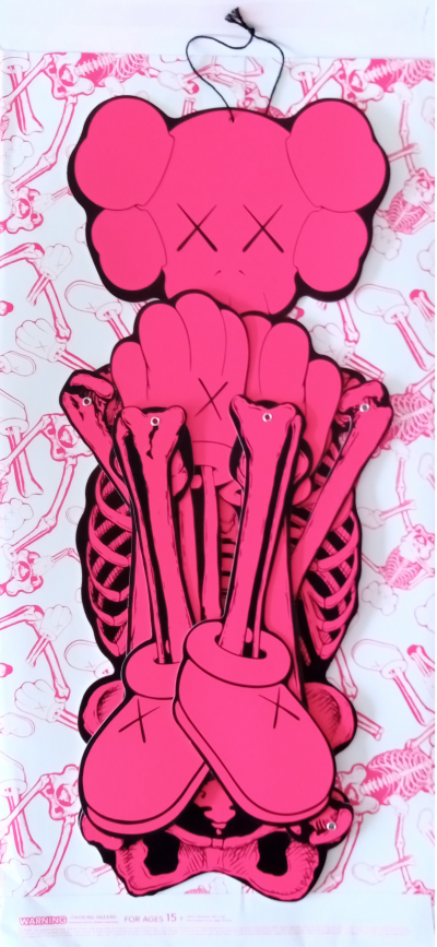 Kaws - Skeleton Board Cut out Ornament Bones (Pink), 2021 - Sérigraphie sur carton 2