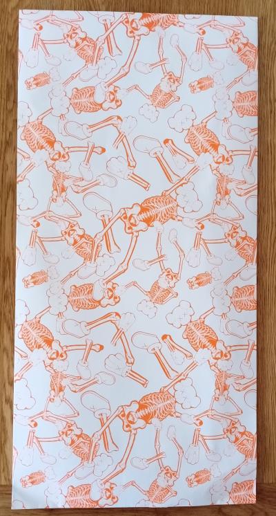 Kaws - Skeleton Board Cut out Ornament Bones (Orange), 2021 - Sérigraphie sur carton 2