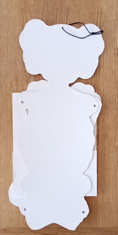 Kaws - Skeleton Board Cut out Ornament Bones (Orange), 2021 - Sérigraphie sur carton 2