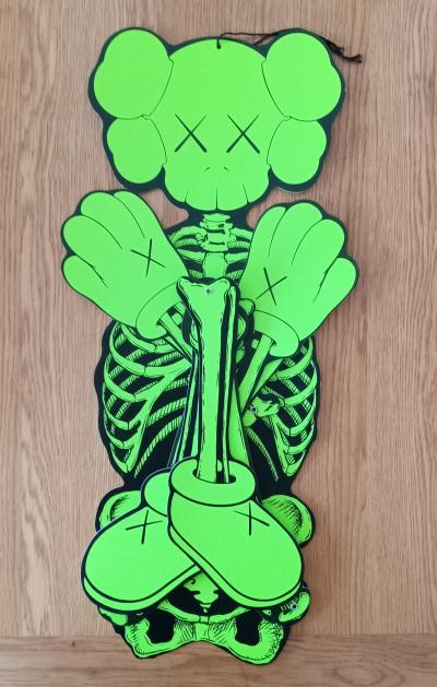 Kaws - Skeleton Board Cut out Ornament Bones (Verde), 2021