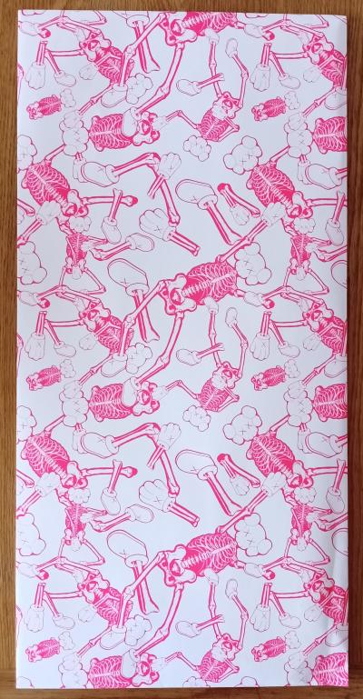 Kaws - Skeleton Board Cut out Ornament Bones (Pink), 2021 - Sérigraphie sur carton 2
