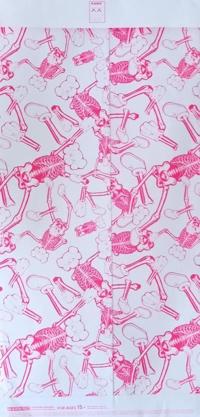 Kaws - Skeleton Board Cut out Ornament Bones (Pink), 2021 - Sérigraphie sur carton 2