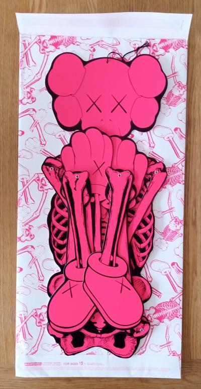 Kaws - Skeleton Board Cut out Ornament Bones (Pink), 2021