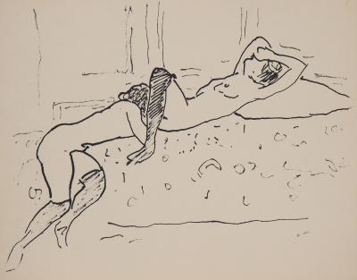 Albert MARQUET - Les jarretelles, 1925 - Lithographie originale signée 2