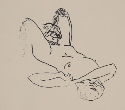 Albert MARQUET- Entre ses jambes, 1925 - Lithographie originale signée 2