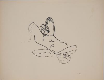 Albert MARQUET- Entre ses jambes, 1925 - Lithographie originale signée 2