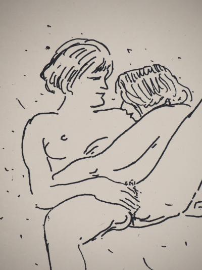 Albert MARQUET - Amantes sur un sofa, 1925 - Lithographie originale signée 2