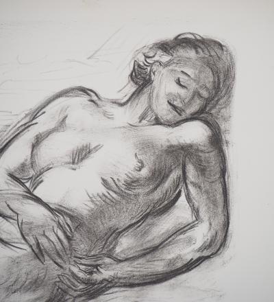 Emile Othon FRIESZ - Nu féminin : modèle endormie, 1949 - Lithographie originale signée 2