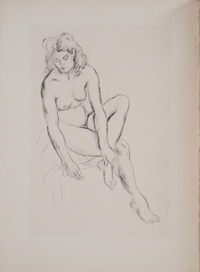 Emile Othon FRIESZ - Femme nue assise, 1949 - Gravure originale 2