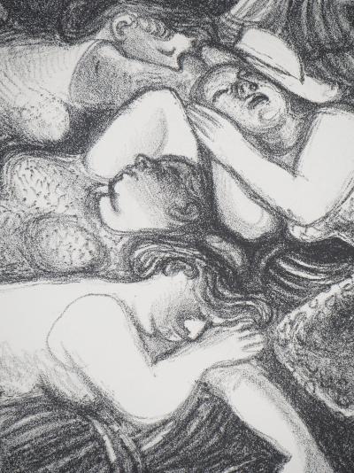 Maurice Savin-  Les femmes endormies,  1949 - Lithographie originale signée 2