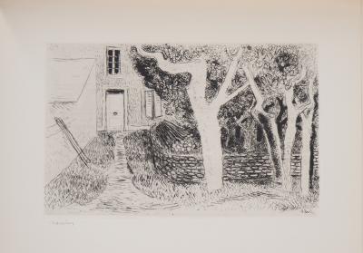 Maurice SAVIN - Maison normande, 1949 - Gravure originale signée 2