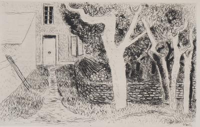 Maurice SAVIN - Maison normande, 1949 - Gravure originale signée 2