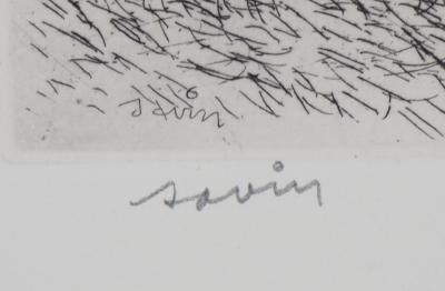 Maurice SAVIN - Déjeuner dominical , 1949 - Gravure originale signée 2