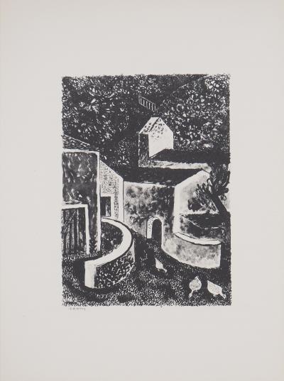 Maurice SAVIN - La vieille ferme, 1949 - Lithographie originale signée 2